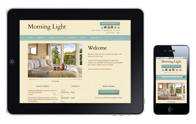  Mobile  Website  Design  for Hotels Inns B Bs